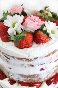 Naked Cake De Fresas Con Nata Dulce Sentimiento