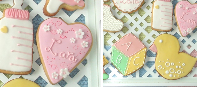 galletas de bebé rosa
