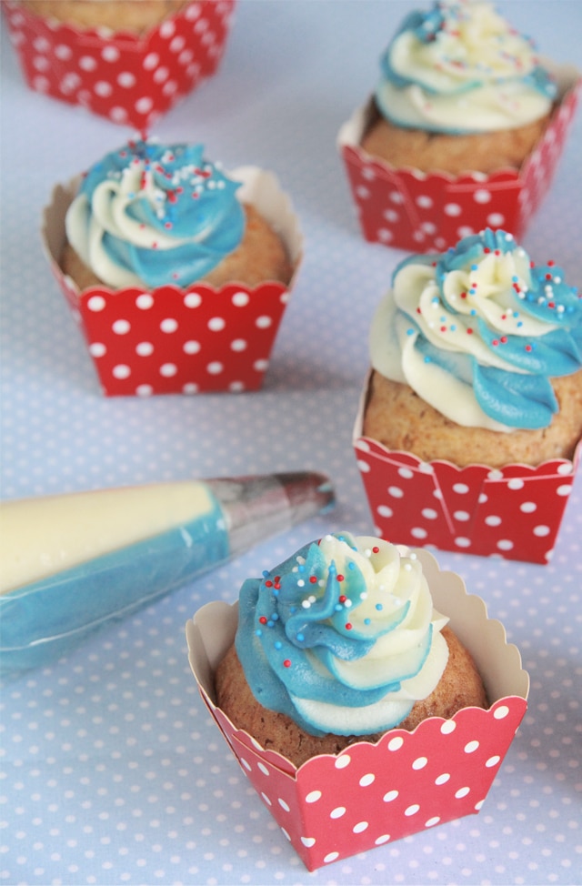 Cupcakes bicolor