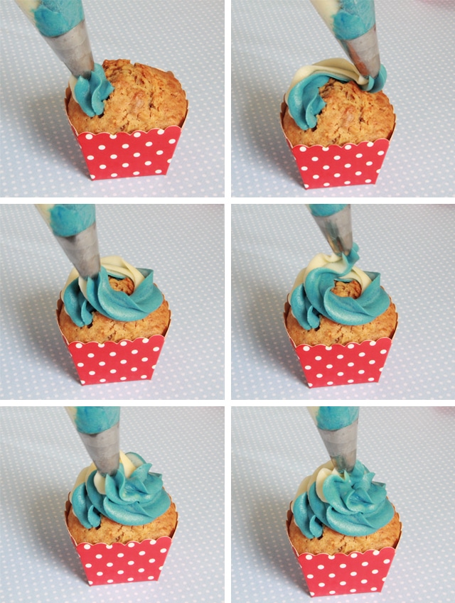 Cupcakes bicolor