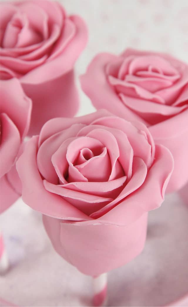 Cake Pops de rosa