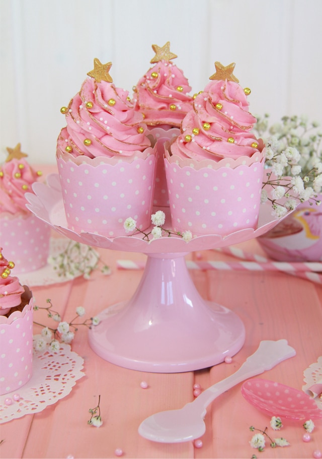 Cupcakes color rosa