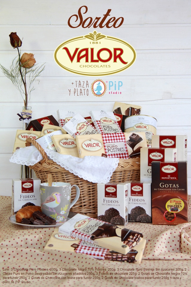 Sorteo: Lote de Chocolates Valor + taza y plato de PiP Studio